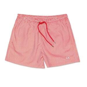 NEW EIGHT X men's striped slim fit swim trunks in red
